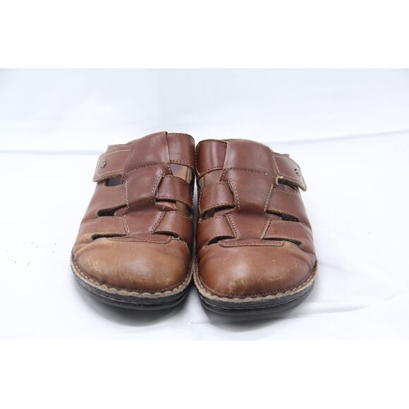 Finn Comfort Sandals Womens EU 39 US 8-8.5 Brown Leather Slides Comfort Flats - Picture 2 of 7